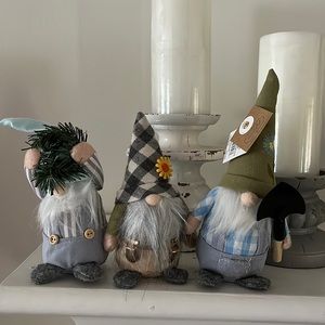 Mud Pie Mini Garden Gnome Sitter Set